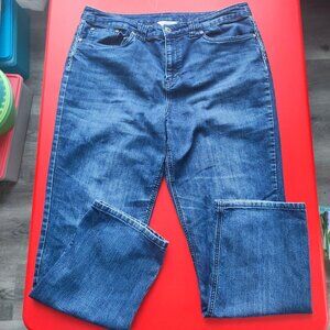 Christopher & Banks jeans straight leg blue women's size 16